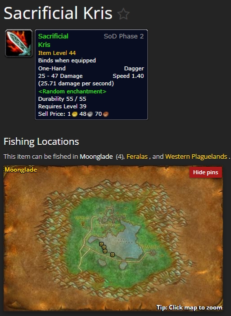 Sacrificial Kris wow sod phase 2